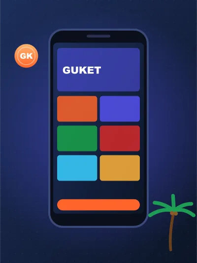 Smartfon z lobby i palma – Guket Casino na telefonie